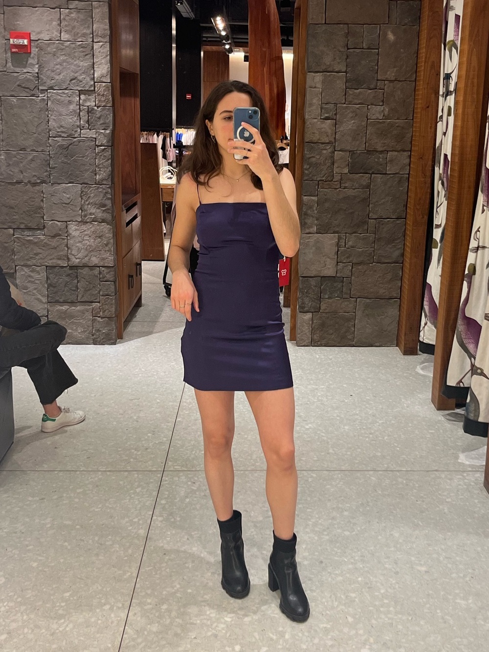 Sunday Best Purple Satin Cowl Mini Dress